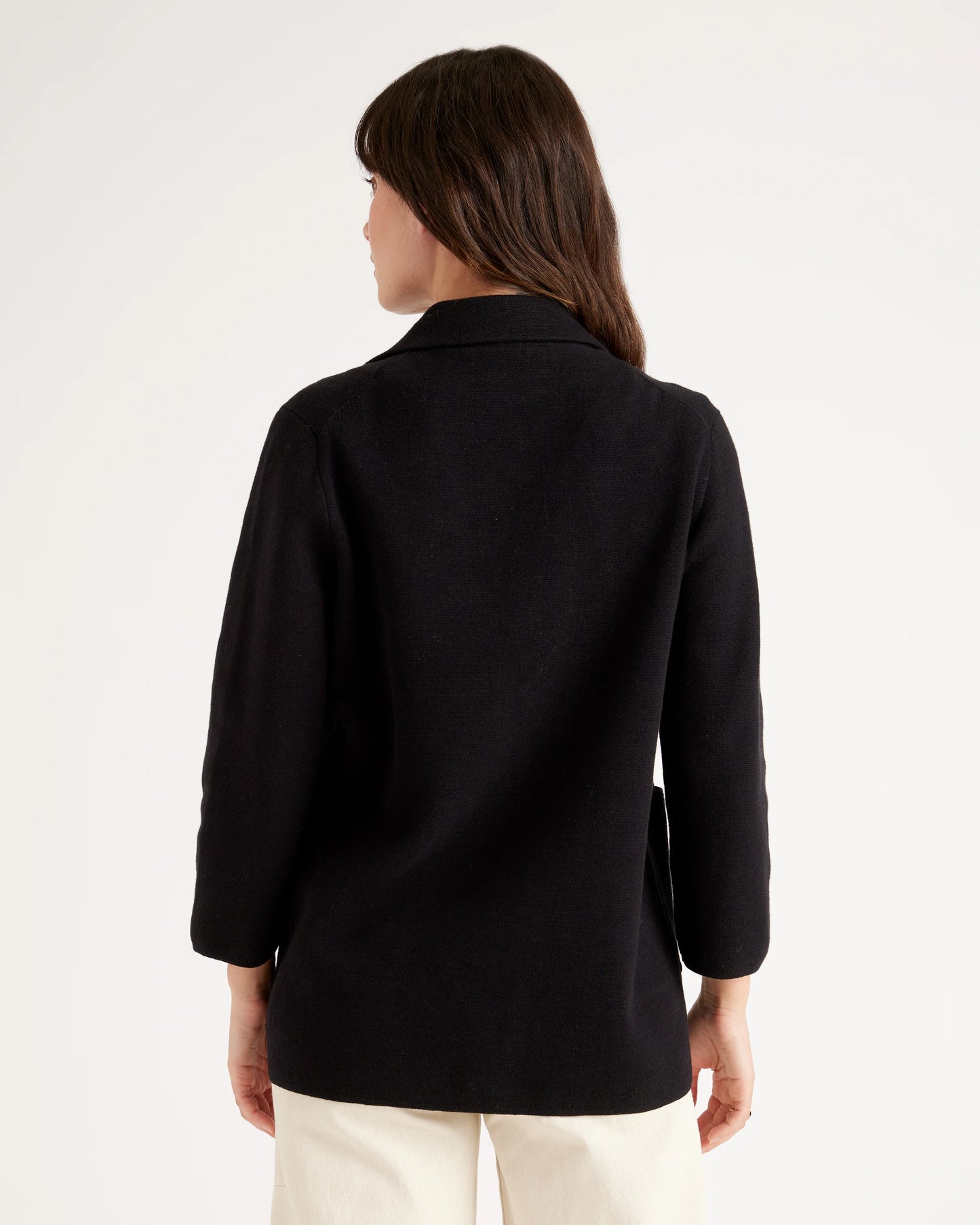 100% Organic Cotton Knit Blazer - XS / Heather Dove Grey