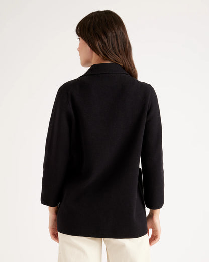 100% Organic Cotton Knit Blazer - XS / Heather Dove Grey