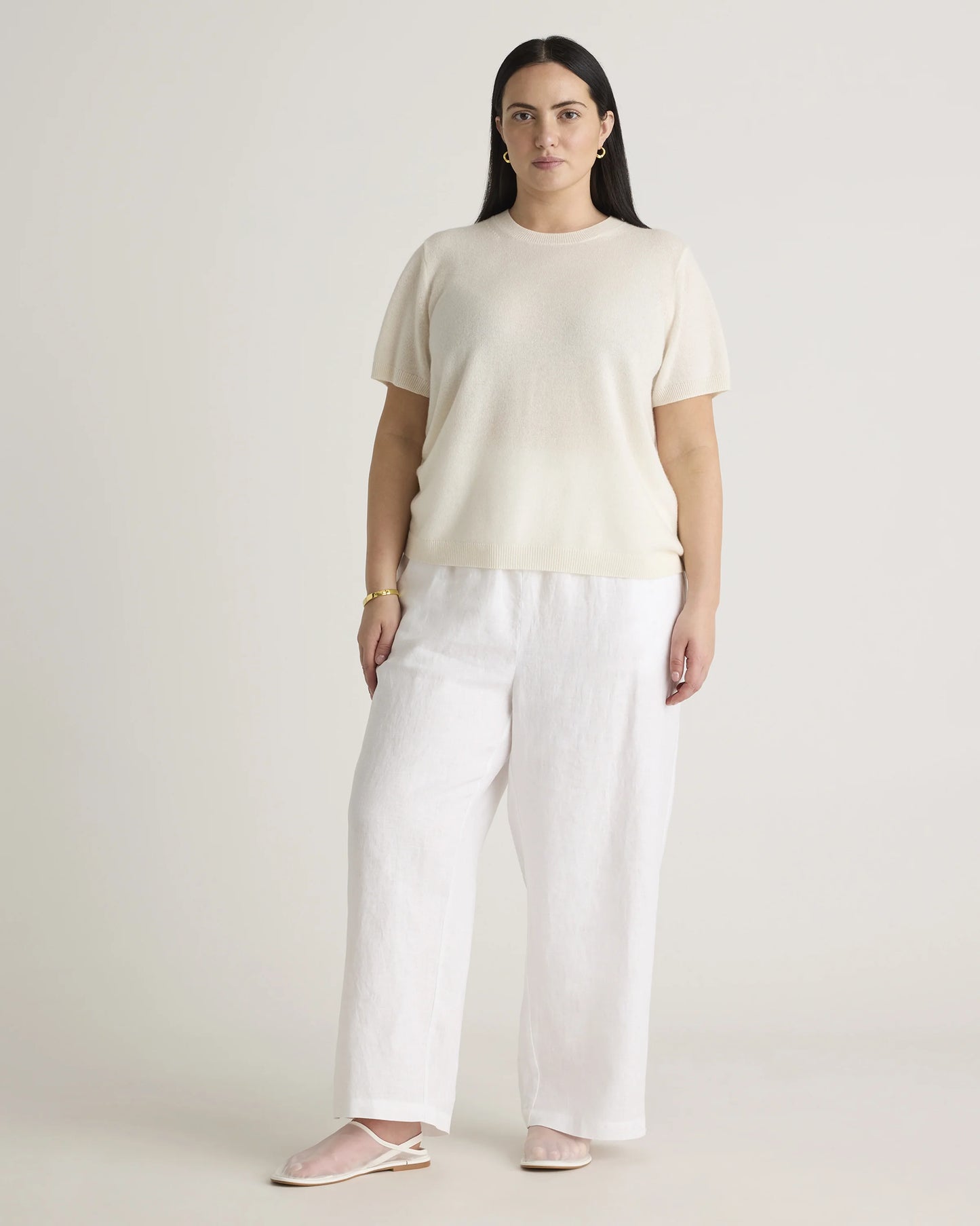 Mongolian Cashmere Tee - 1X / Heather Vintage Pink