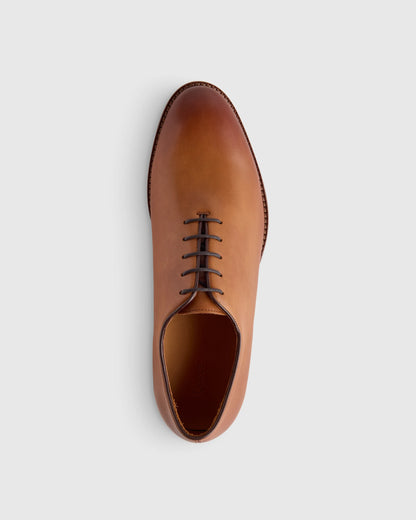 Calfskin Leather Plain Toe Oxford - 7 / Black