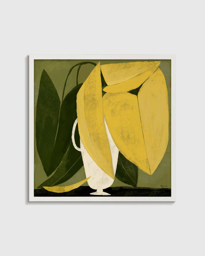 Yellow Leaves by Marco Marella - 21.25"x21.25" / Black