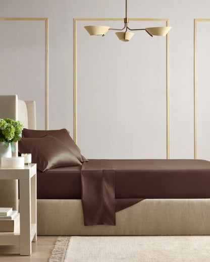 Signature Giza Cotton Sateen Sheet Set - Twin / Espresso