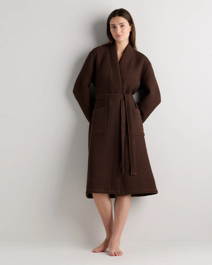 Organic Turkish Waffle Robe - XS / White