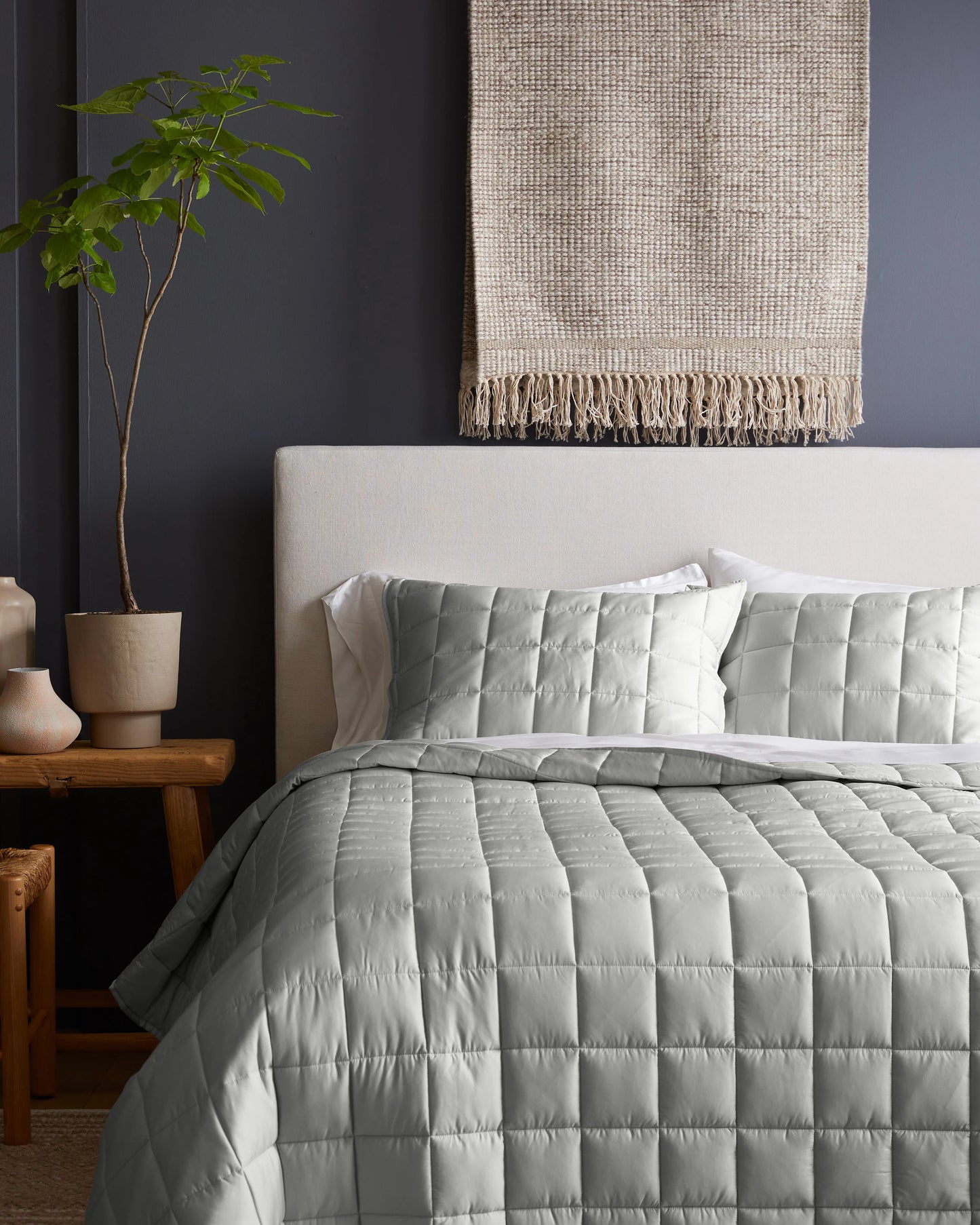 Bamboo Box Quilt Set - Twin / Sage