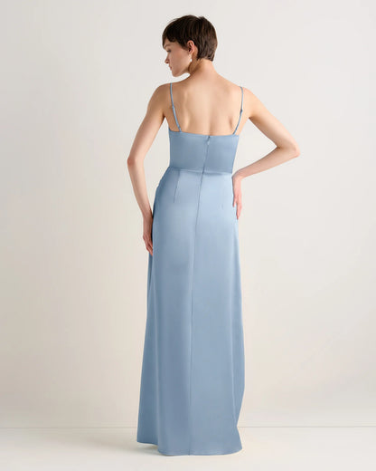 Juliette Stretch Satin Dress - 0 / Garden Sage Green
