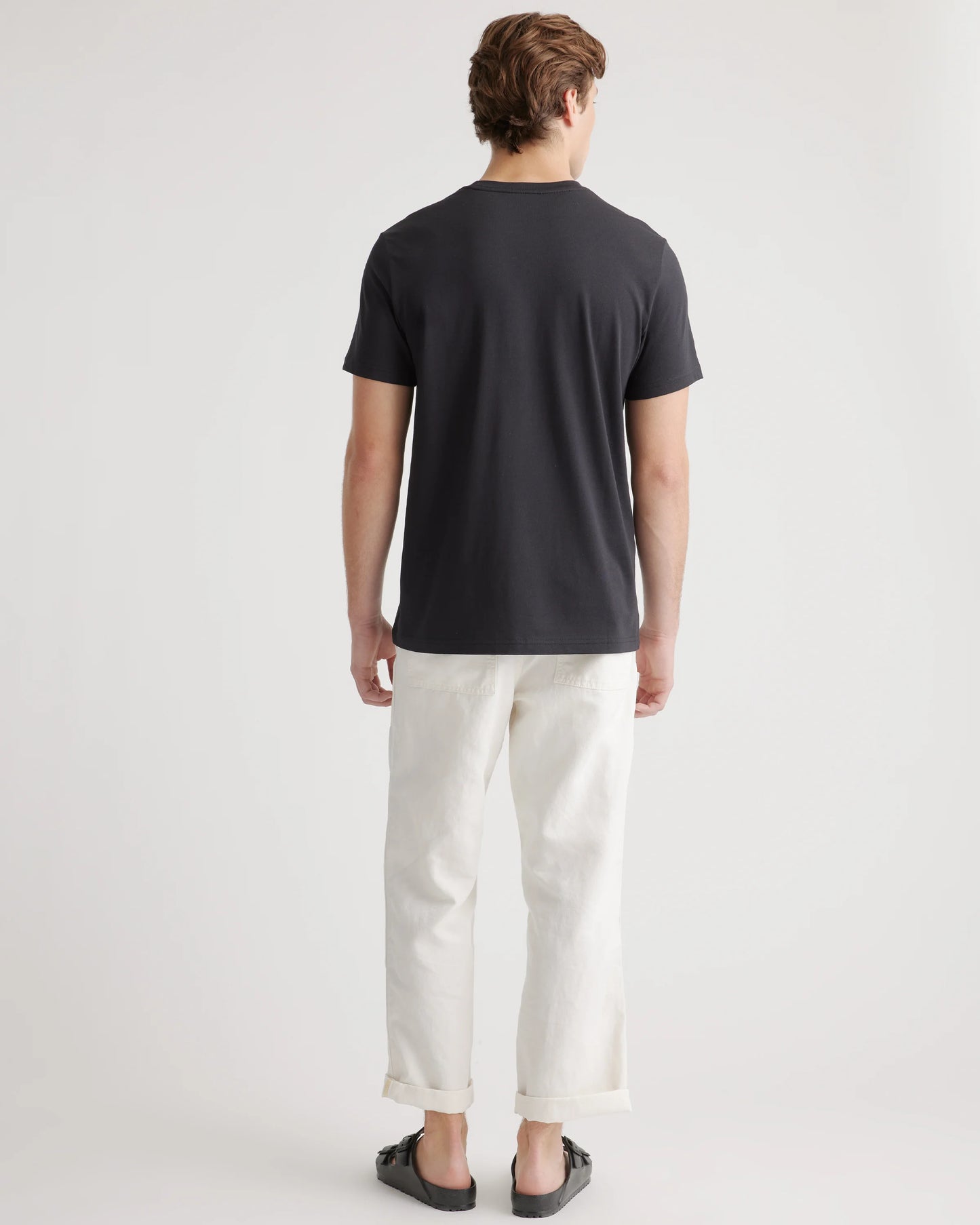 Cotton Modal Crew Neck Tee - S / Bold Black