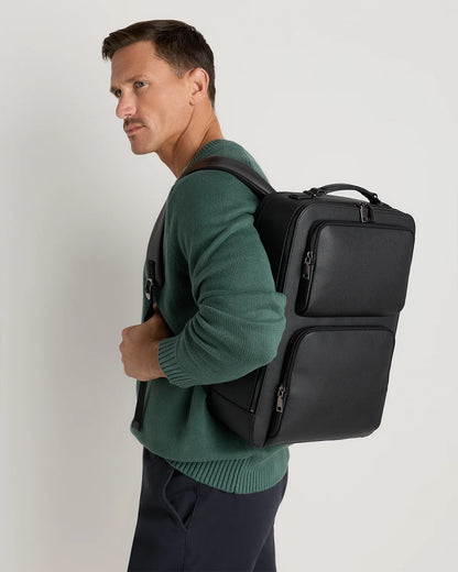 Italian Saffiano Laptop Backpack - One Size / Hickory