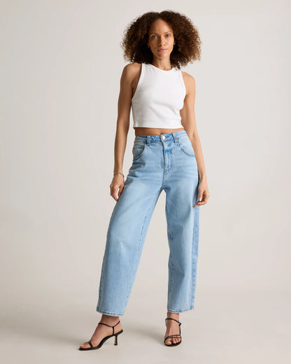 Bella Stretch Barrel Jeans - 24 / Cool Blue