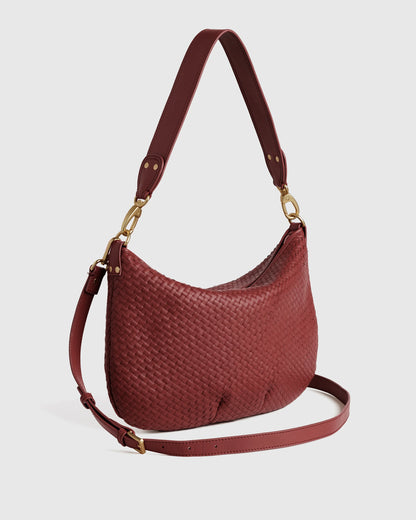 Sloane Handwoven Shoulder Bag - One Size / Cognac