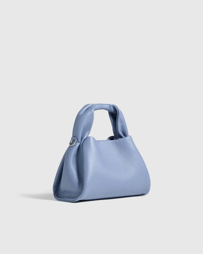 Italian Leather Trapeze Crossbody - One Size / Moonstone Blue