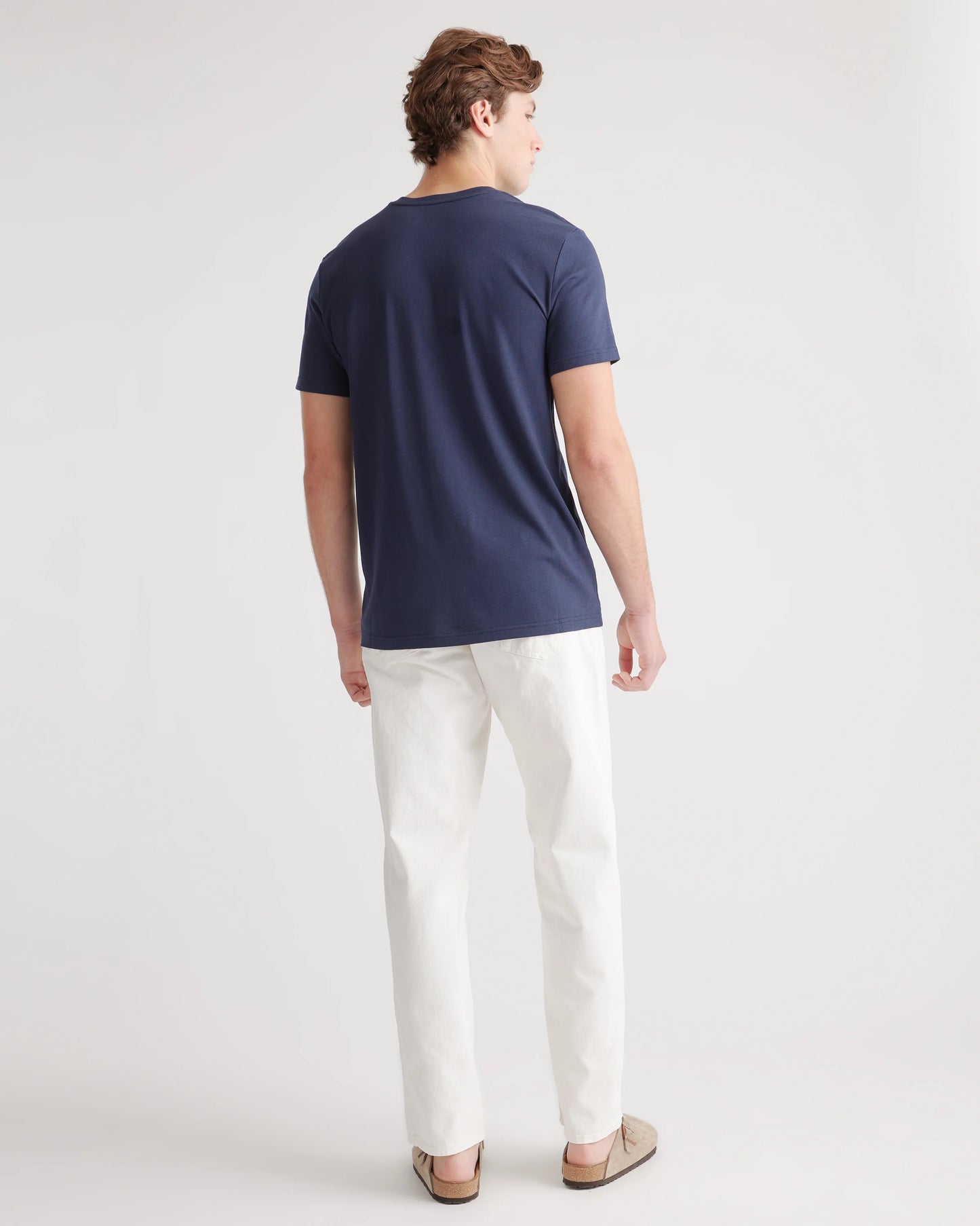 Cotton Modal V-Neck Tee - S / Deep Navy