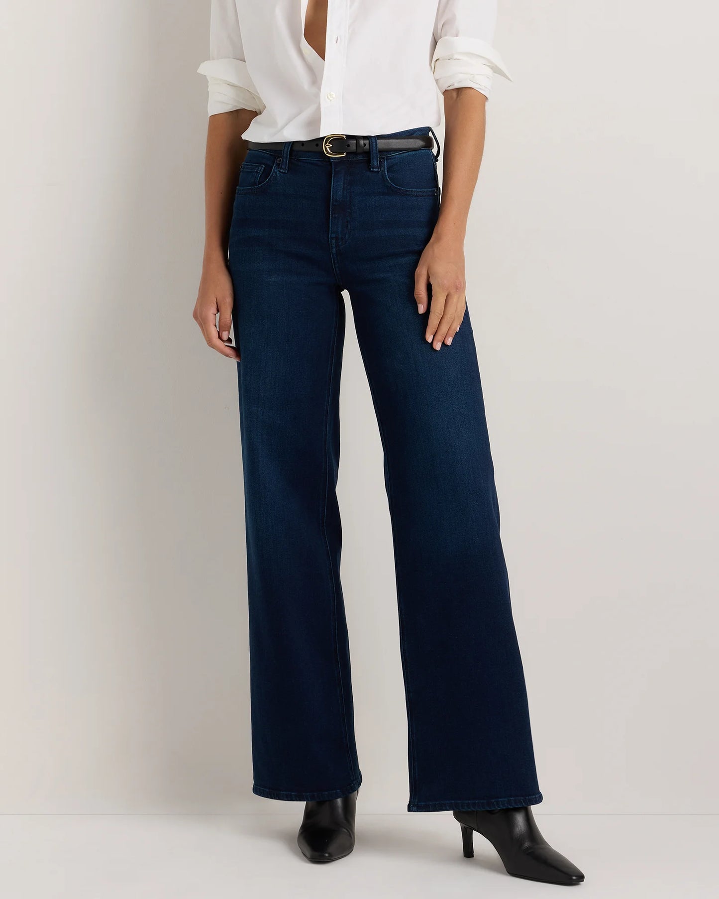 Bella Stretch Wide Leg Jeans - 24 / Frosted Blue