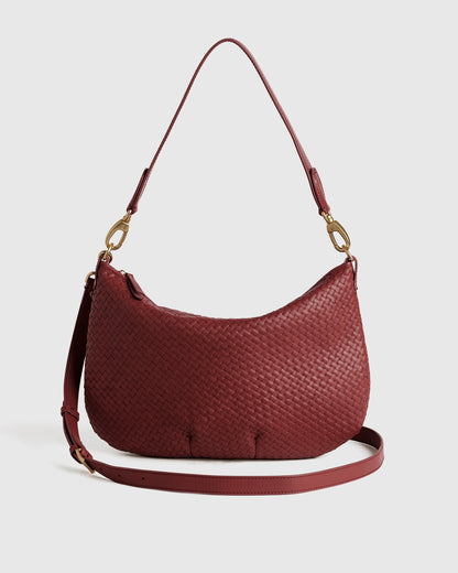 Sloane Handwoven Shoulder Bag - One Size / Cognac