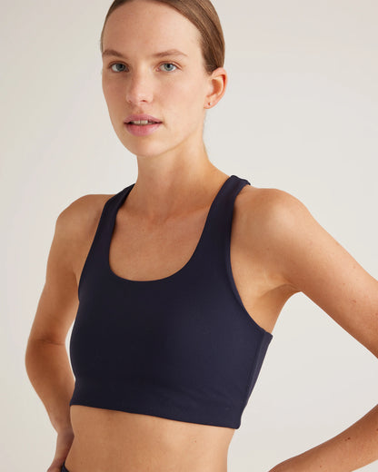 Ultra-Form Scoop Neck Longline Bra - XS / Black Camo