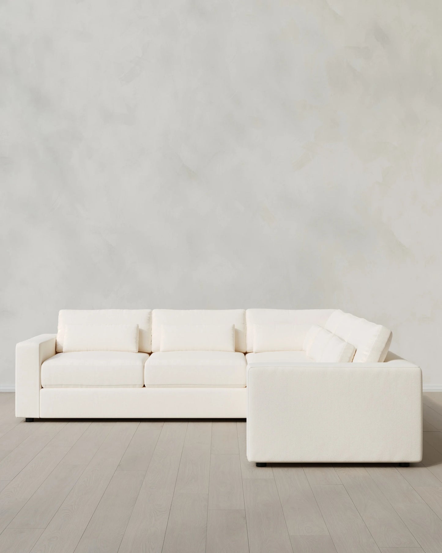 Ashford Deep Seat L Sectional in Performance Chenille Linen Blend - 119x119 / Sorrell