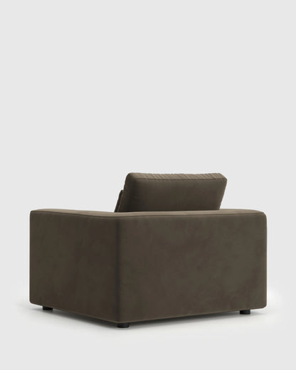 Ashford Deep Seat Chair and a Half in Performance Velvet - 46" / Caramel