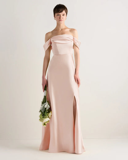 Aurora Stretch Satin Convertible Dress - 0 / Garden Sage Green