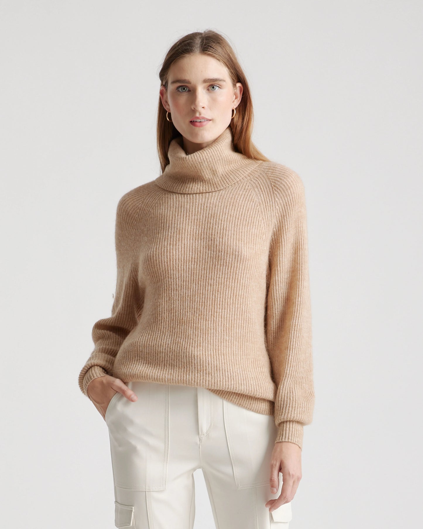 Baby Alpaca-Wool Turtleneck - XS / Light Grey