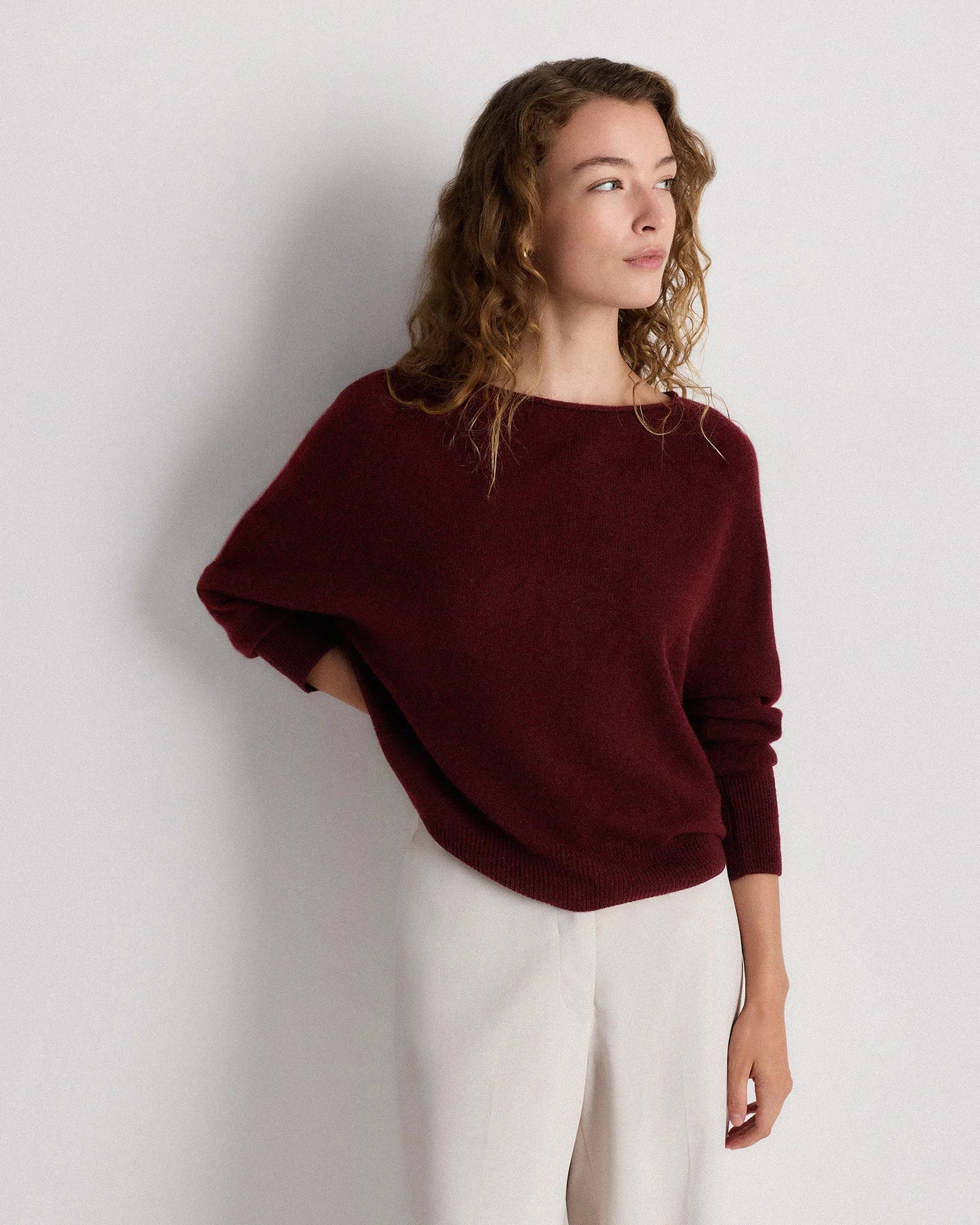 Mongolian Cashmere Boatneck Sweater - XS / Black
