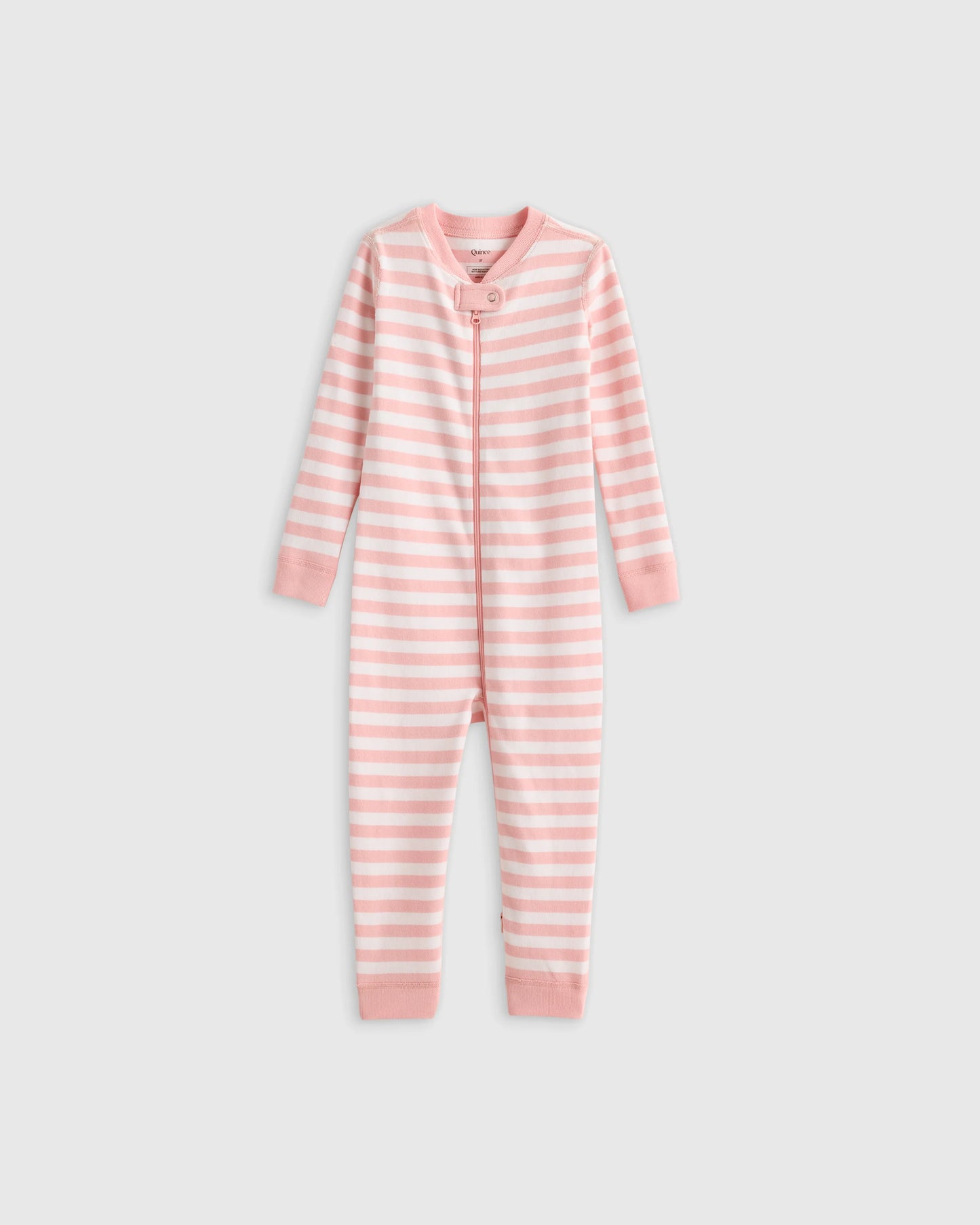 100% Organic Cotton One Piece Pajama - 2T / Navy Stripe