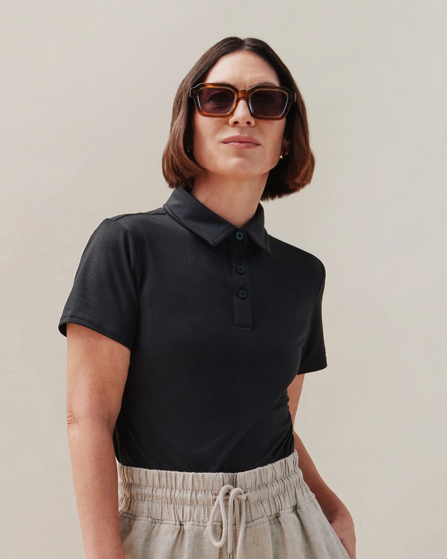 Flowknit Breeze Short Sleeve Polo - XS / Charcoal