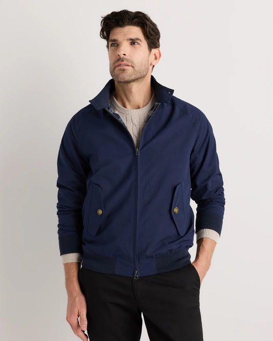 Heritage Water-Resistant Harrington Jacket - S / Deep Navy