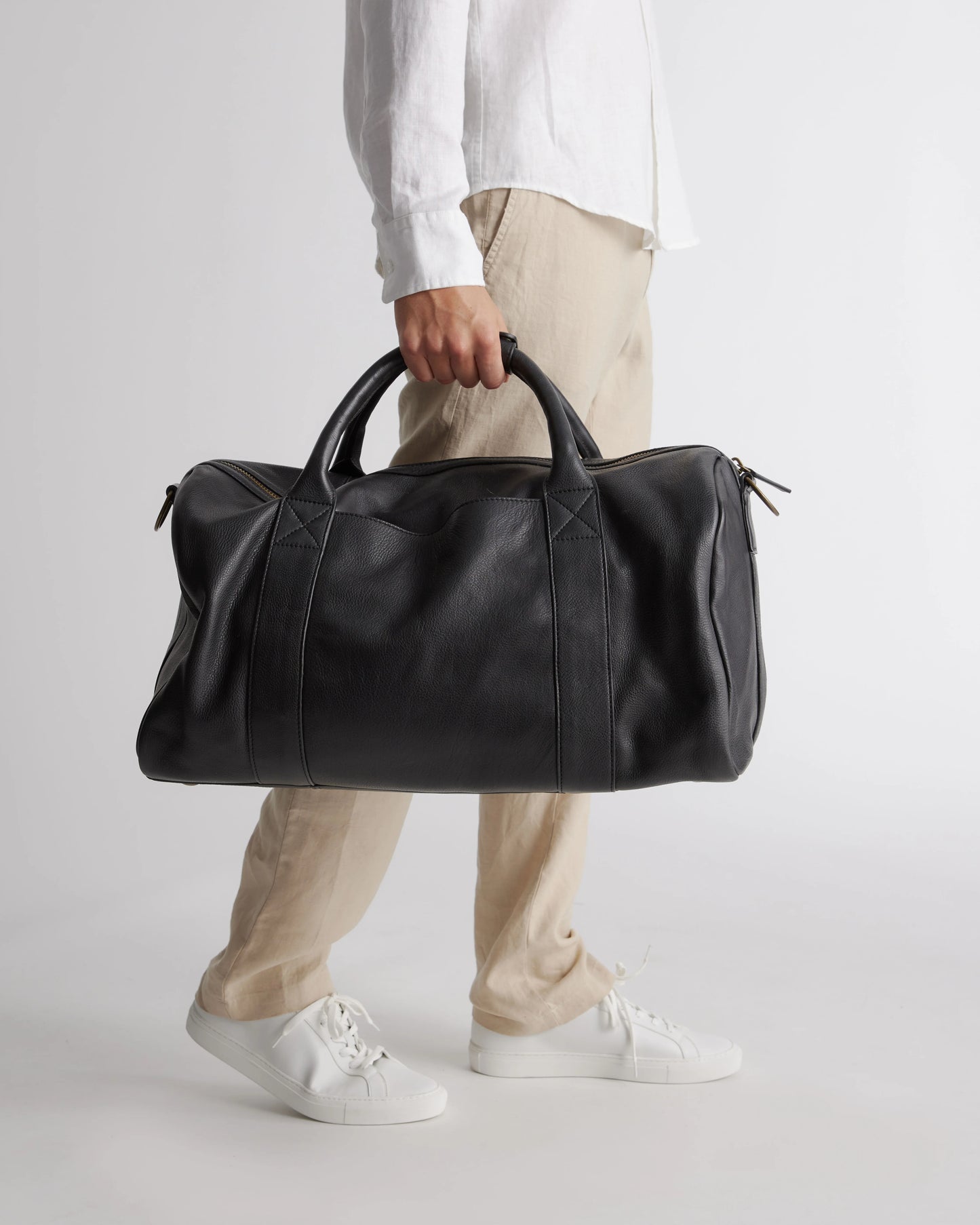 Nappa Leather Duffle Bag - One Size / Dark Brown