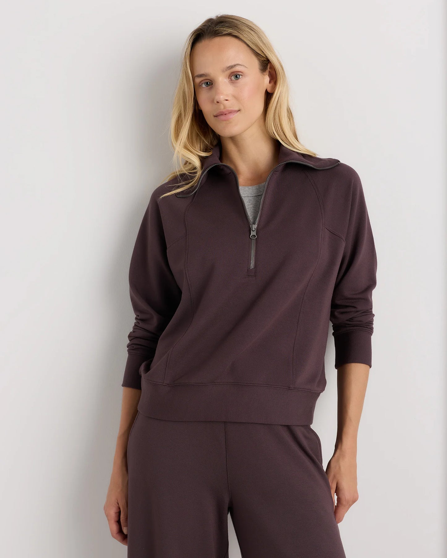 SuperSoft Fleece Half Zip - XS / Dried Fig