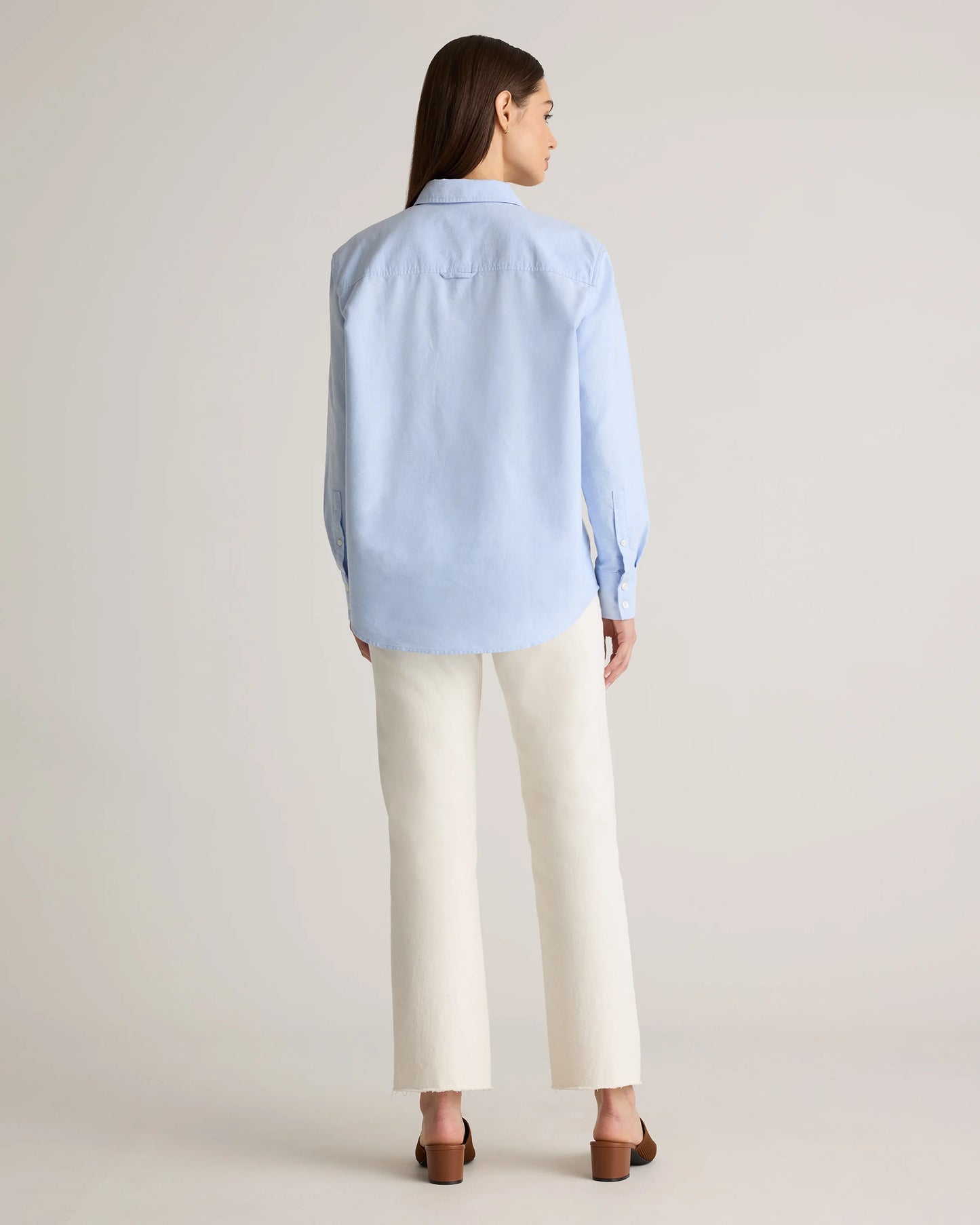 Organic Cotton Relaxed Oxford Shirt - XS / Opal Pink
