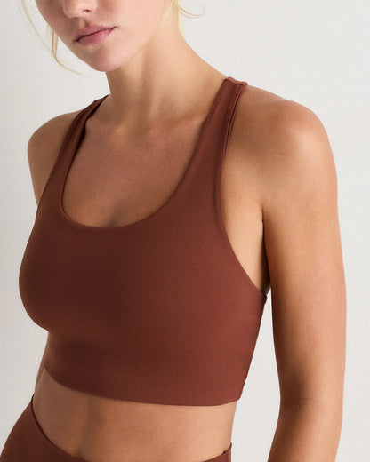 Ultra-Form Scoop Neck Longline Bra - XS / Black Camo