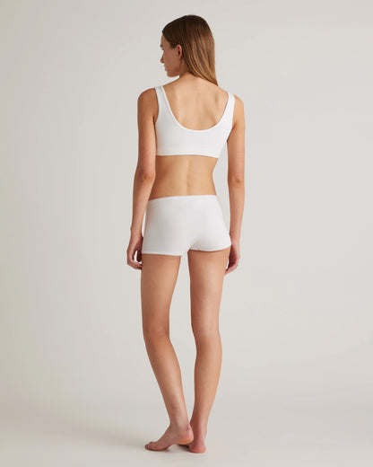 Organic Cotton Boyshort (6-pack) - XS / Black/Soft White/Ocean