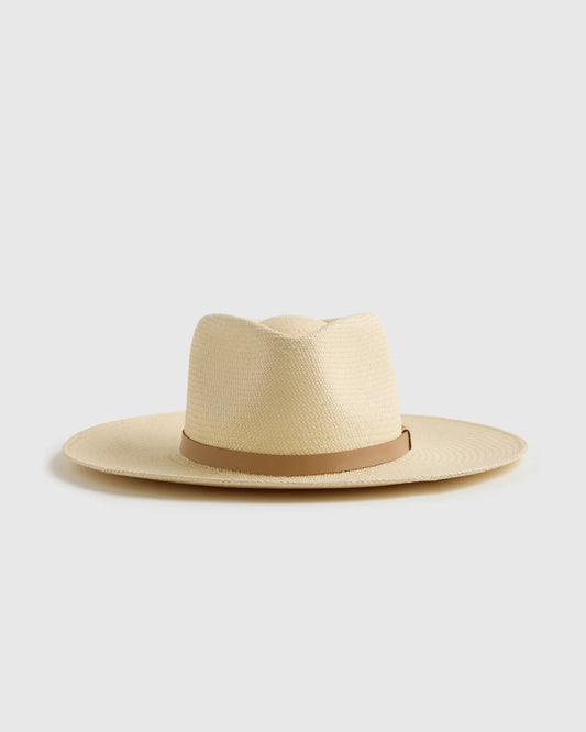 Toquilla Straw Wide Brim Panama Hat - S / Natural