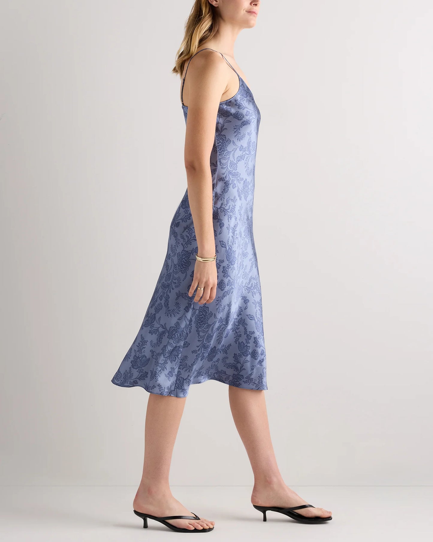 100% Washable Silk Slip Dress - XS / Black