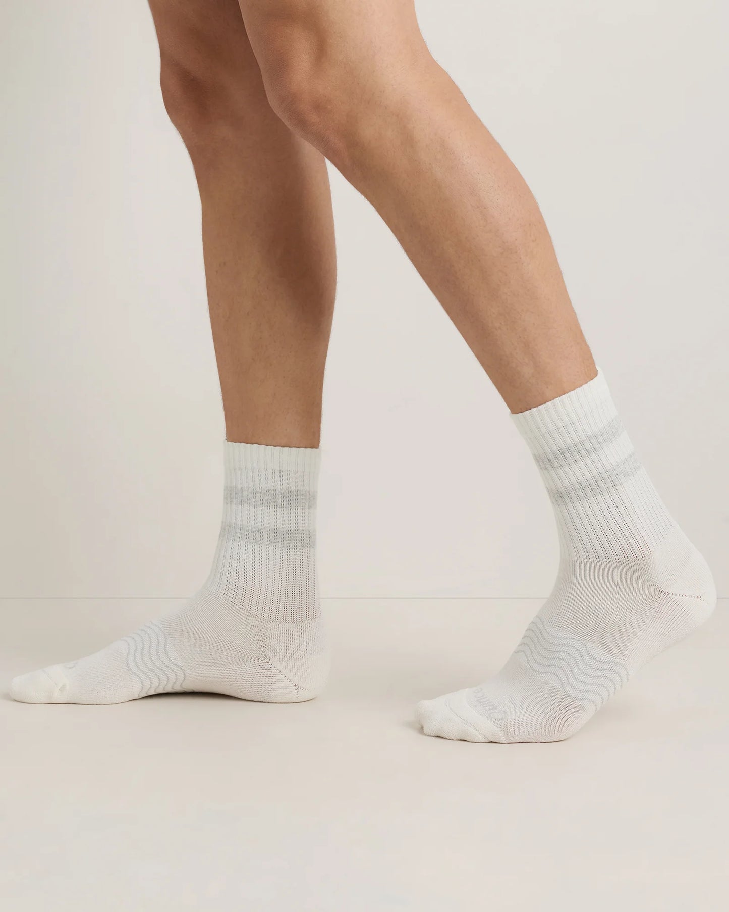 Everyday Cotton Varsity Stripes Half-Crew Sock (4-Pack) - S / Ivory/Navy Stripe