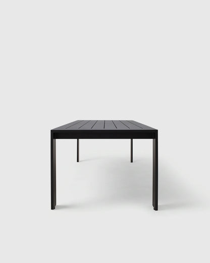 Linear Aluminum Outdoor Dining Table - 72" / Dark Charcoal