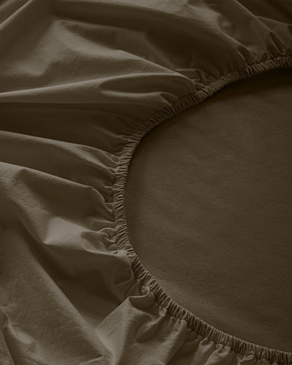 Organic Brushed Cotton Sheet Set - Twin / Toffee