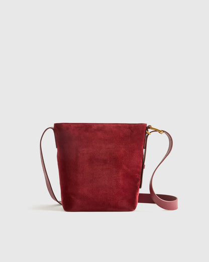 Italian Suede Bucket Crossbody - One Size / Sand