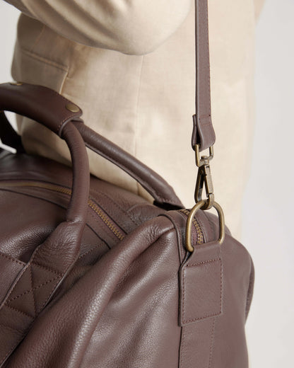 Nappa Leather Duffle Bag - One Size / Dark Brown