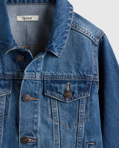 Boys 100% Organic Cotton Denim Jacket - 6 / Medium Wash