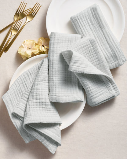 Organic Cotton Gauze Napkins (Set of 8) - One Size / Chocolate