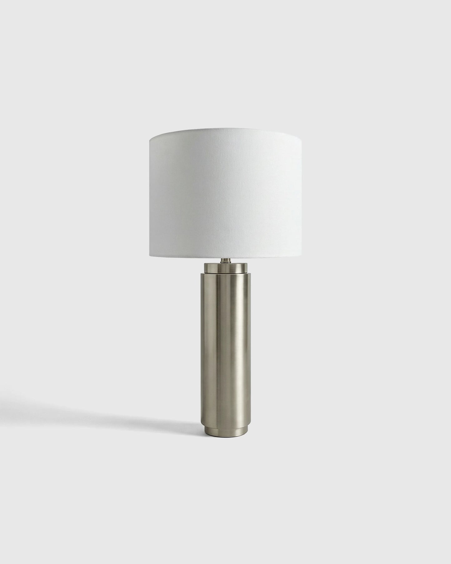 Cylindrical Iron Table Lamp - One Size / Brass