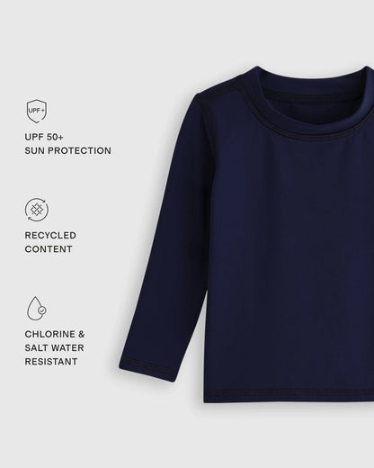 Long Sleeve Rash Guard - 6-9M / Deep Blue