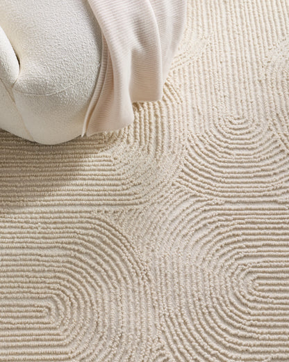 Asher Tufted Wool Rug - 3' x 5' / Ivory
