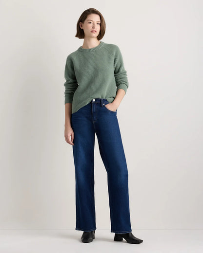 Mongolian Cashmere Fisherman Crewneck Sweater - XS / Teak