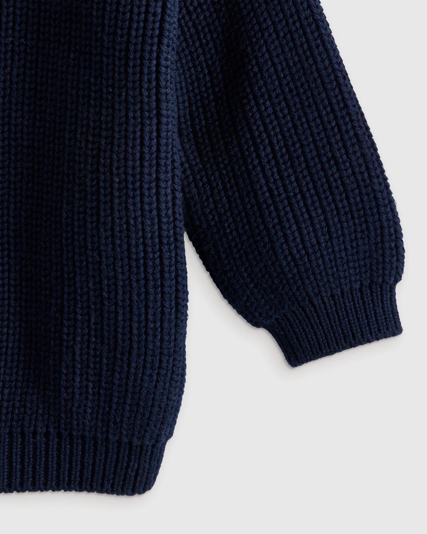 100% Organic Cotton Fisherman Tunic Sweater - 3-6M / Navy