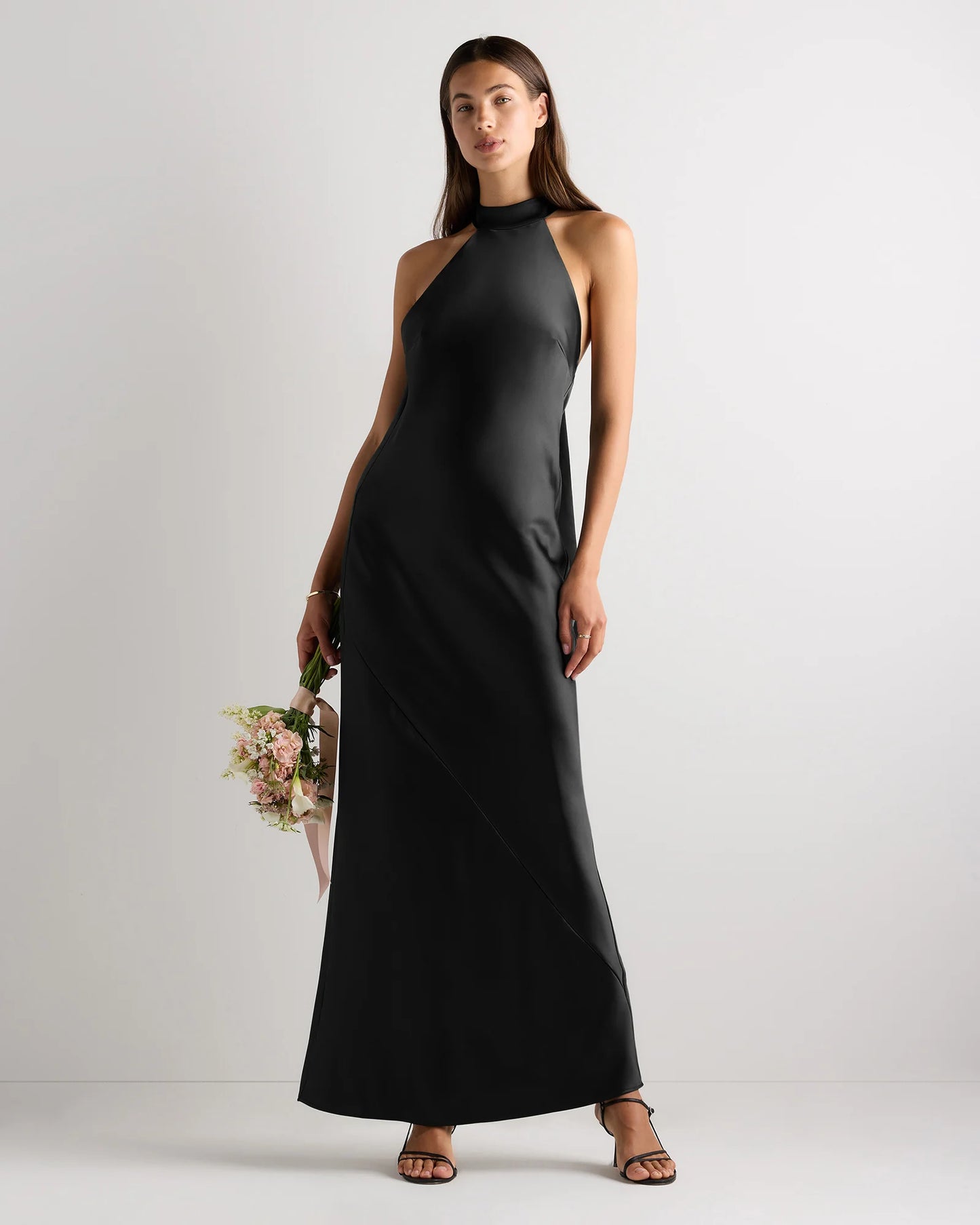 Catalina Stretch Satin Dress - 0 / Garden Sage Green
