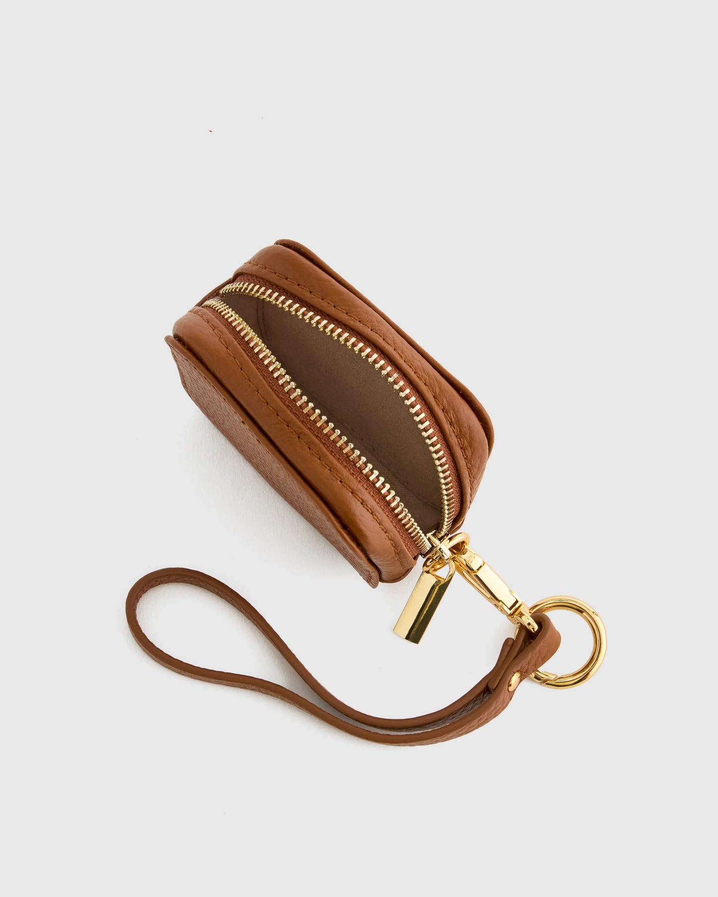 Italian Leather Zip Case - One Size / Black