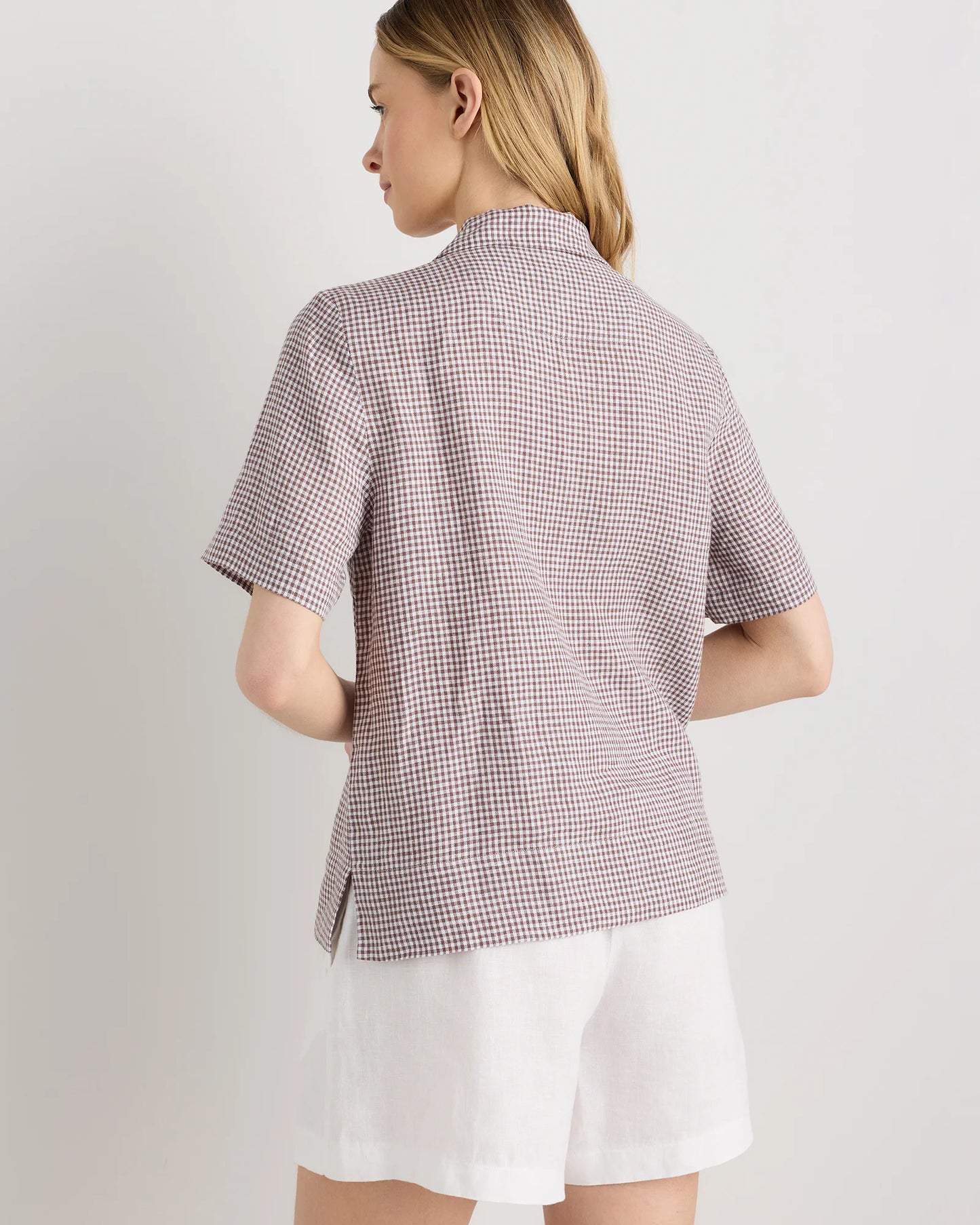 100% European Linen Short Sleeve Shirt - XS / Moonstone Blue