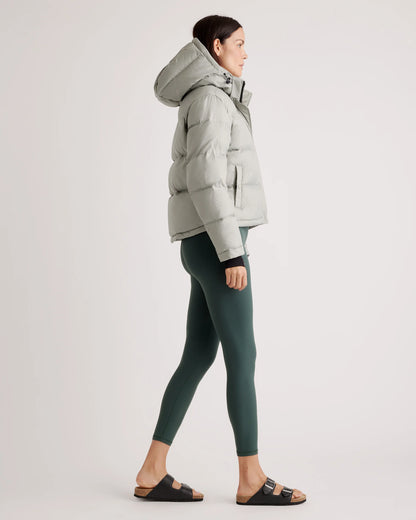 Responsible Down Cropped Puffer Jacket - XS / Shiny Black