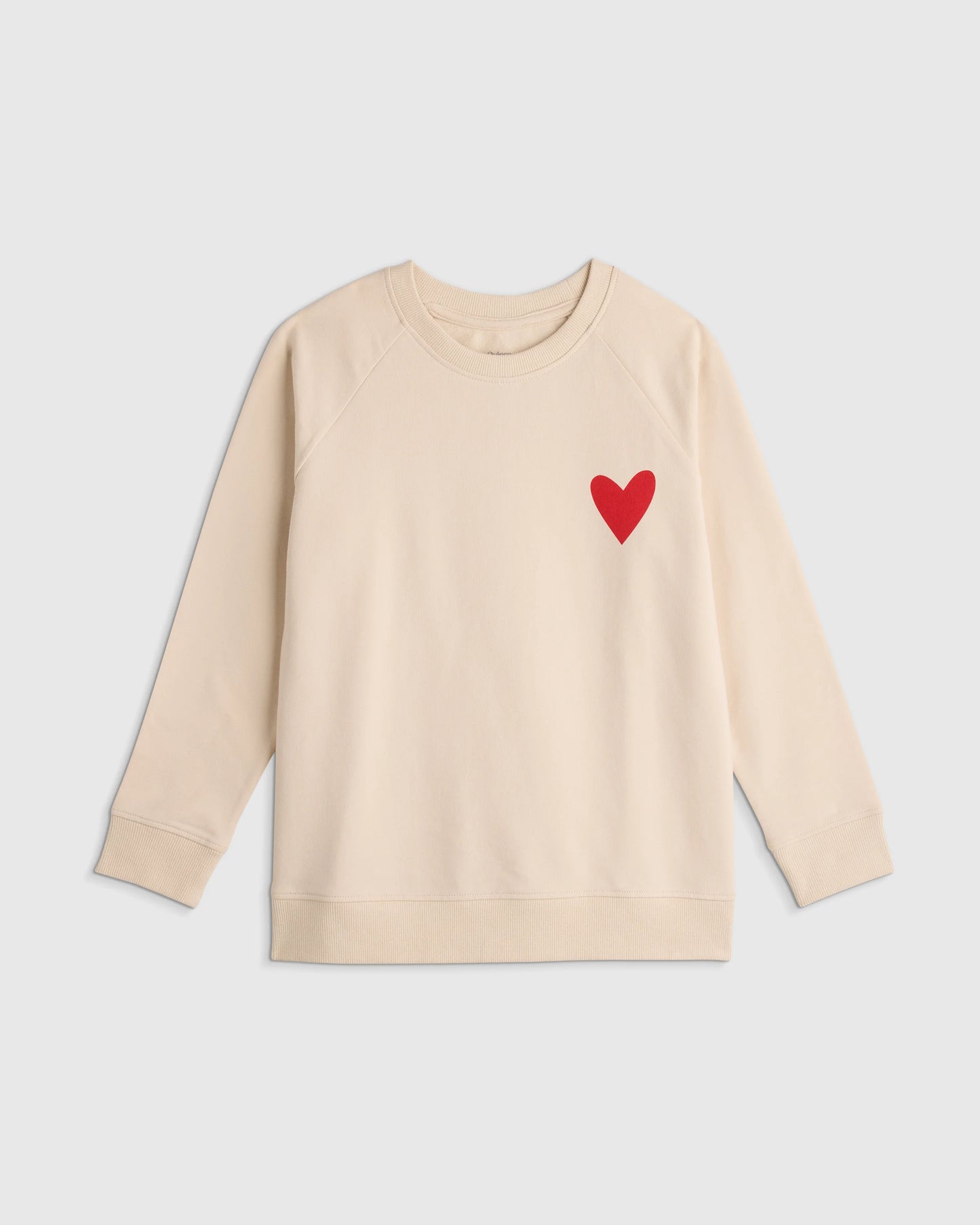 Organic Cotton French Terry Crew Neck Sweatshirt - 6 / Heart Graphic